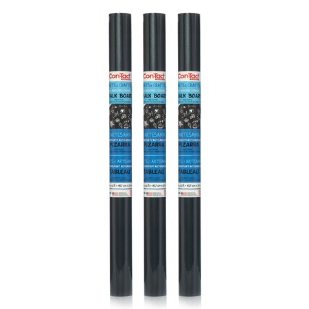 Con-Tact Brand Adhesive Chalkboard Roll, 18in x 6ft, PK3 KIT06FC905206